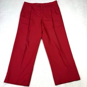 Vintage Sansabelt By Jaymar-Ruby Pants Mens Size 33 Red Golf Dress Pants Pleated